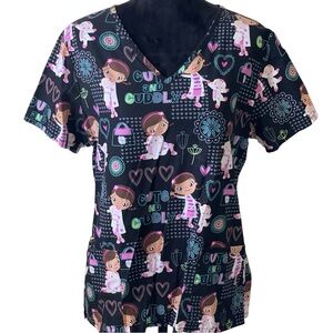 DOC McSTUFFINS V NECK SCRUB TOP SZ MED